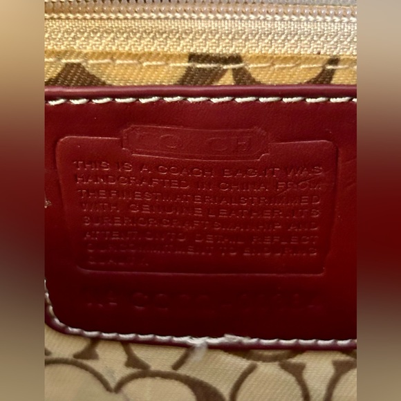 plum colored coach handbag - Picture 7 of 14